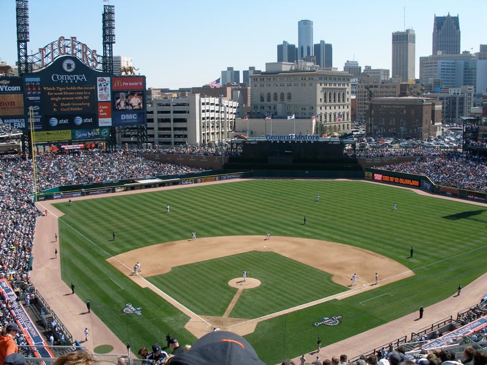 Comerica Park compare hub