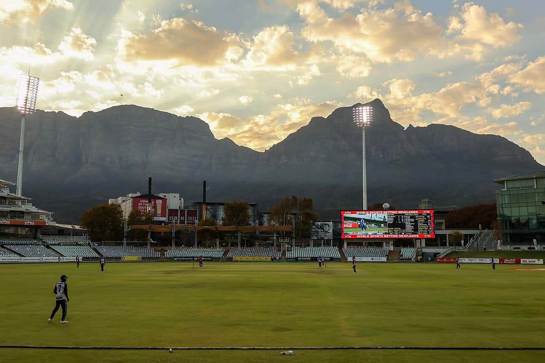 Newlands Cricket Ground stadium in Cape Town