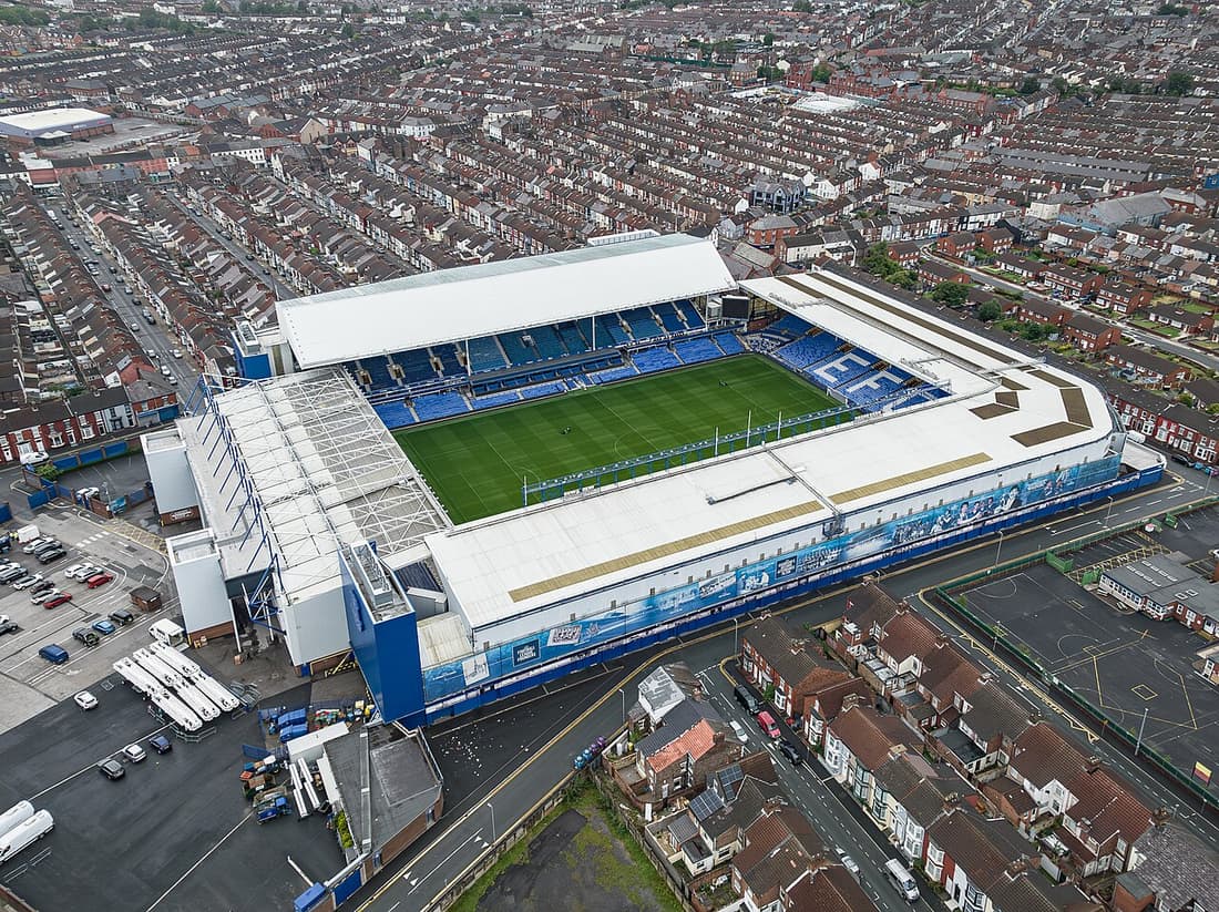 Goodison Park stadium in Liverpool