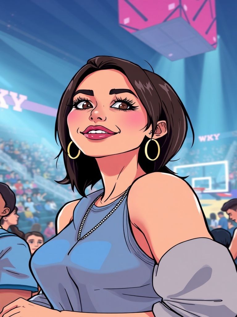 Aubrey Plaza at WNBA All-Star Weekend before her ACL injury