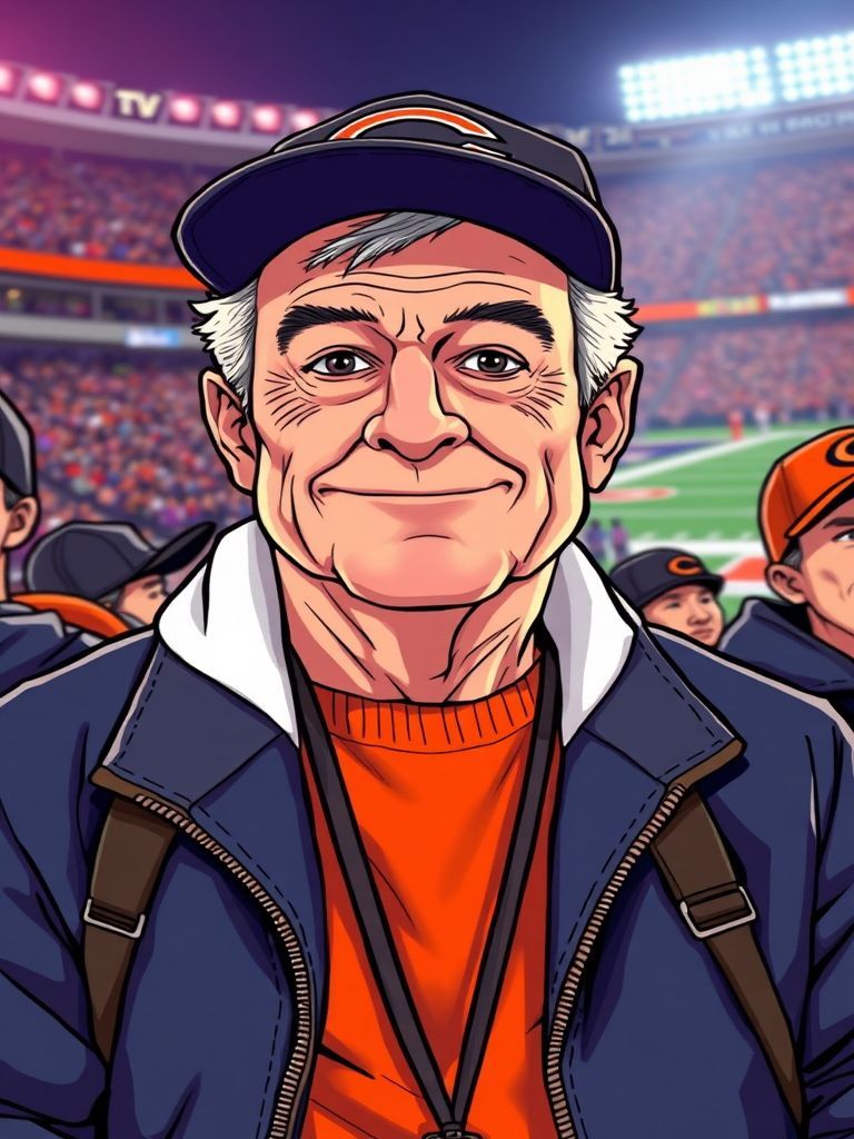 Bill Murray Bears sideline Chicago Super Bowl