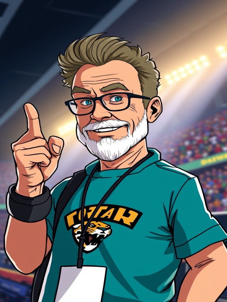 Bill Murray in Jacksonville Jaguars teal at EverBank Stadium