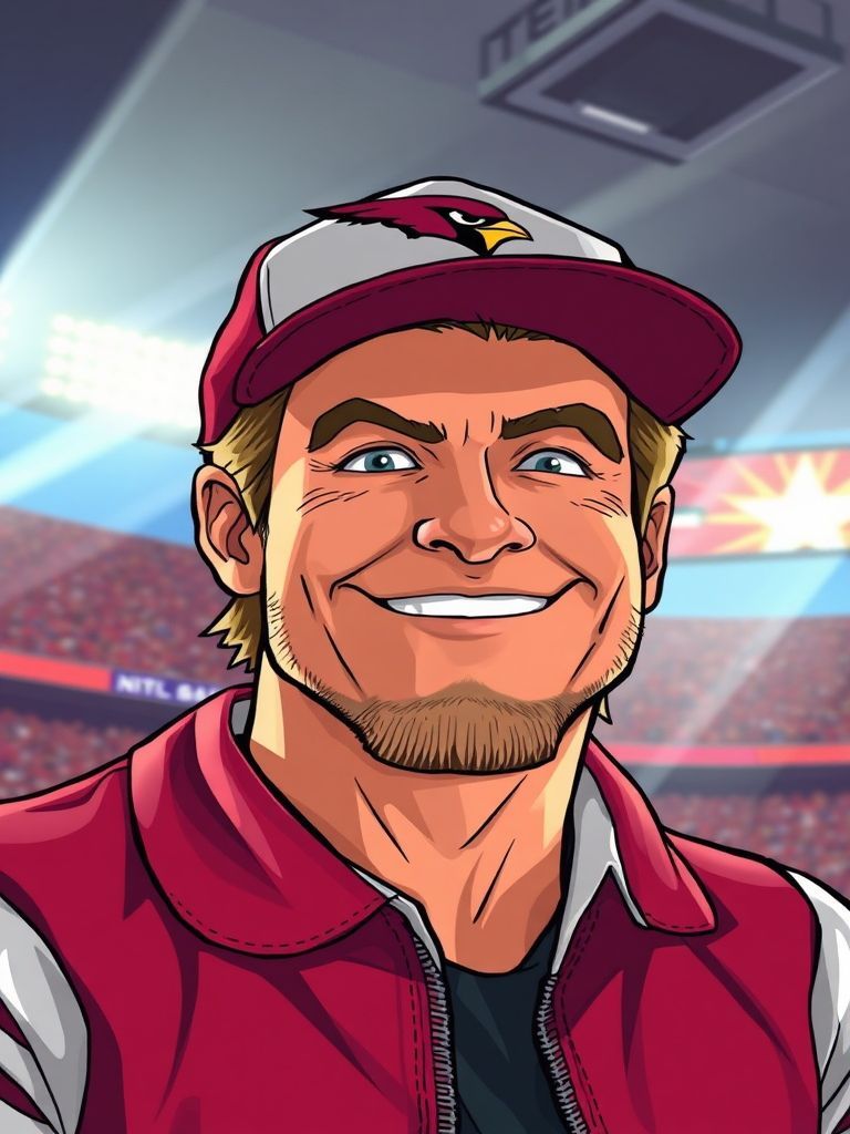 Blake Shelton in Cardinals red at State Farm Stadium Glendale Arizona