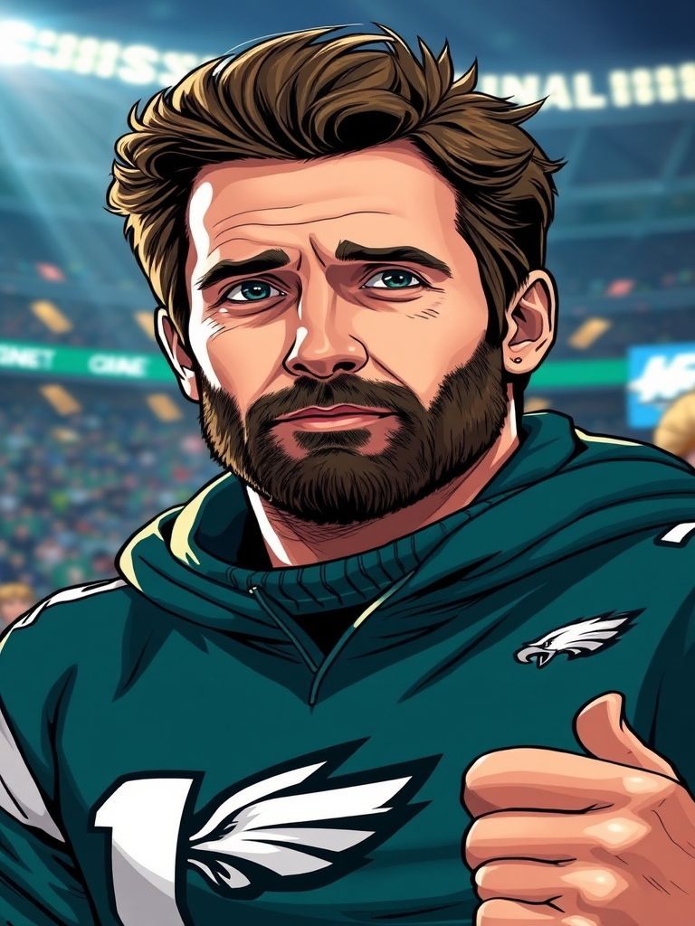 Bradley Cooper reacting intensely at Super Bowl LVII cheering for Philadelphia Eagles February 2023