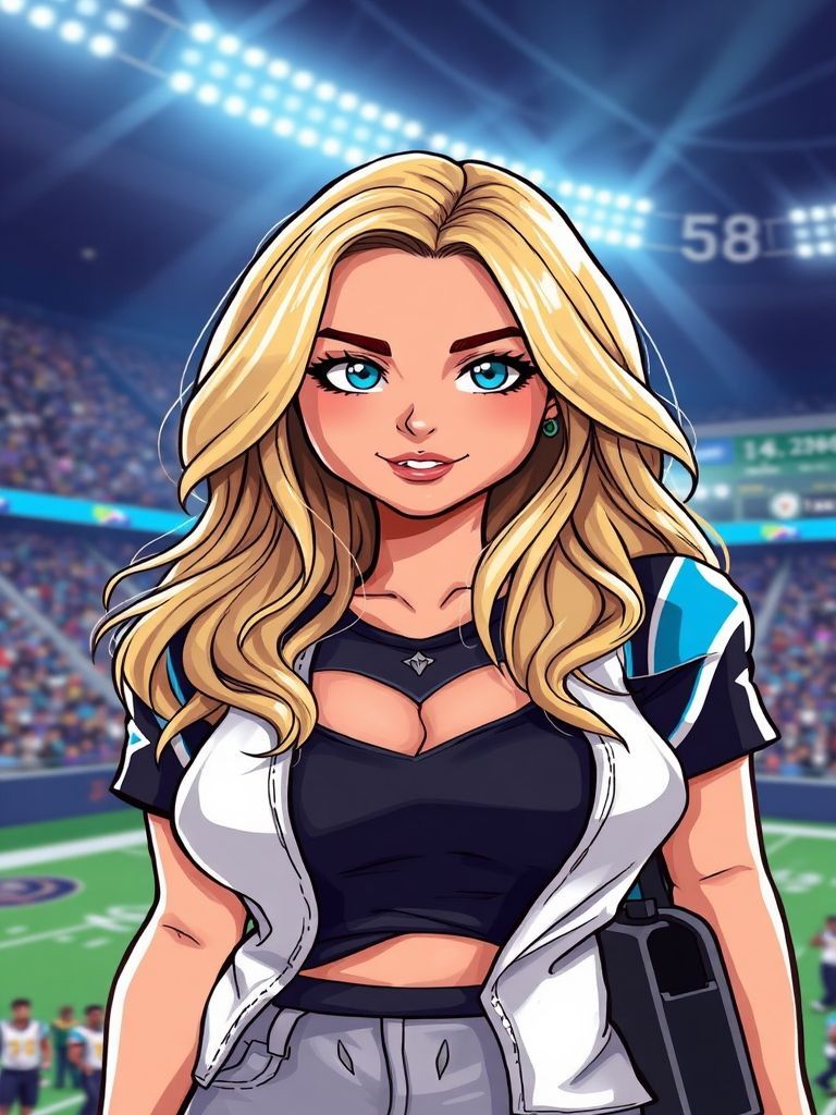 Brooklyn Decker in Carolina Panthers gear