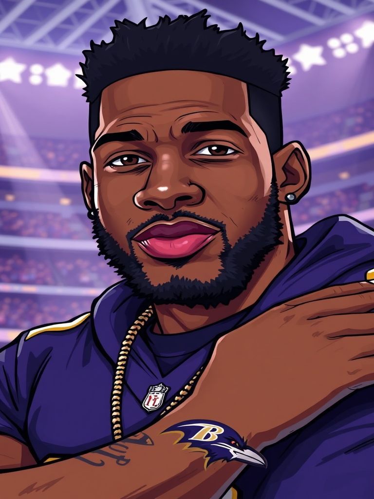 Carmelo Anthony Ravens logo tattoo Baltimore