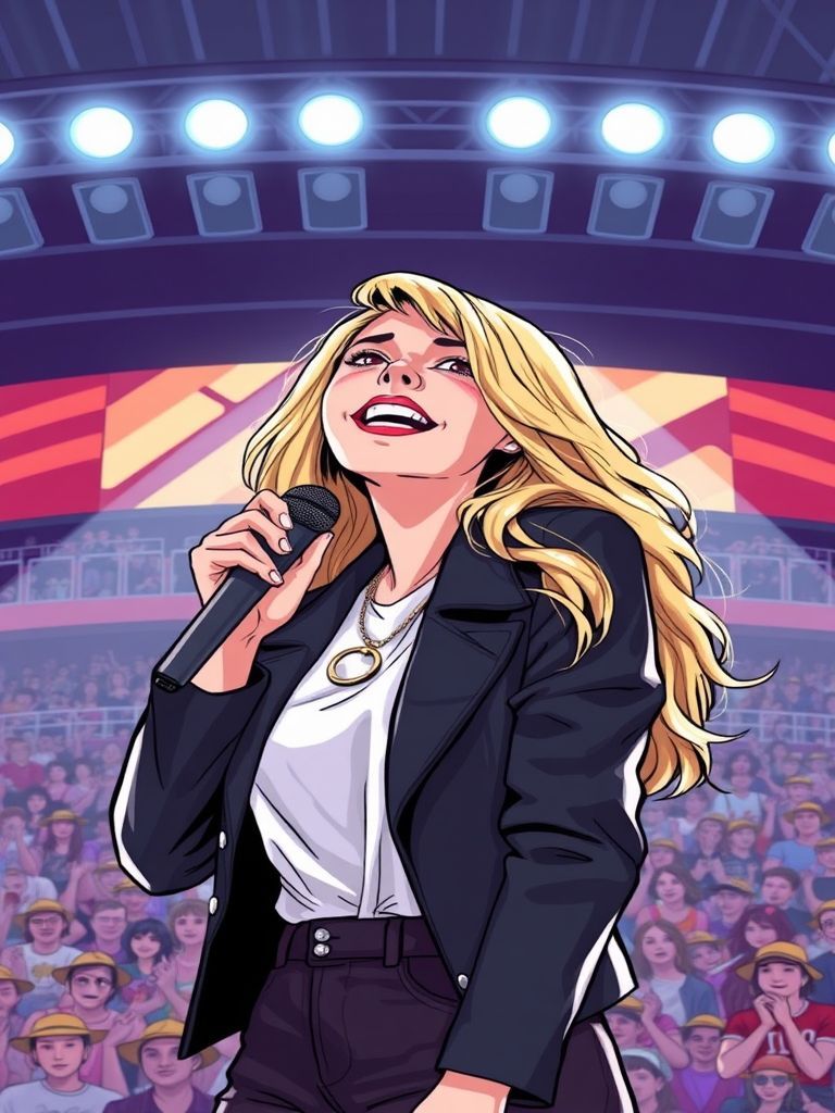 Emma Stone belting Love Story in the crowd at Eras Tour