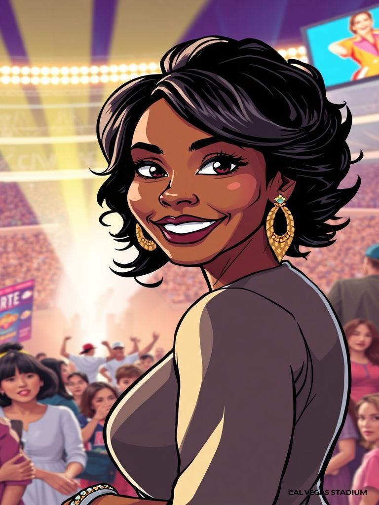 Kerry Washington at Kerry Washington attended the Cowboy Carter Tour finale at Allegiant Stadium, posing for photos with Gayle King's group.