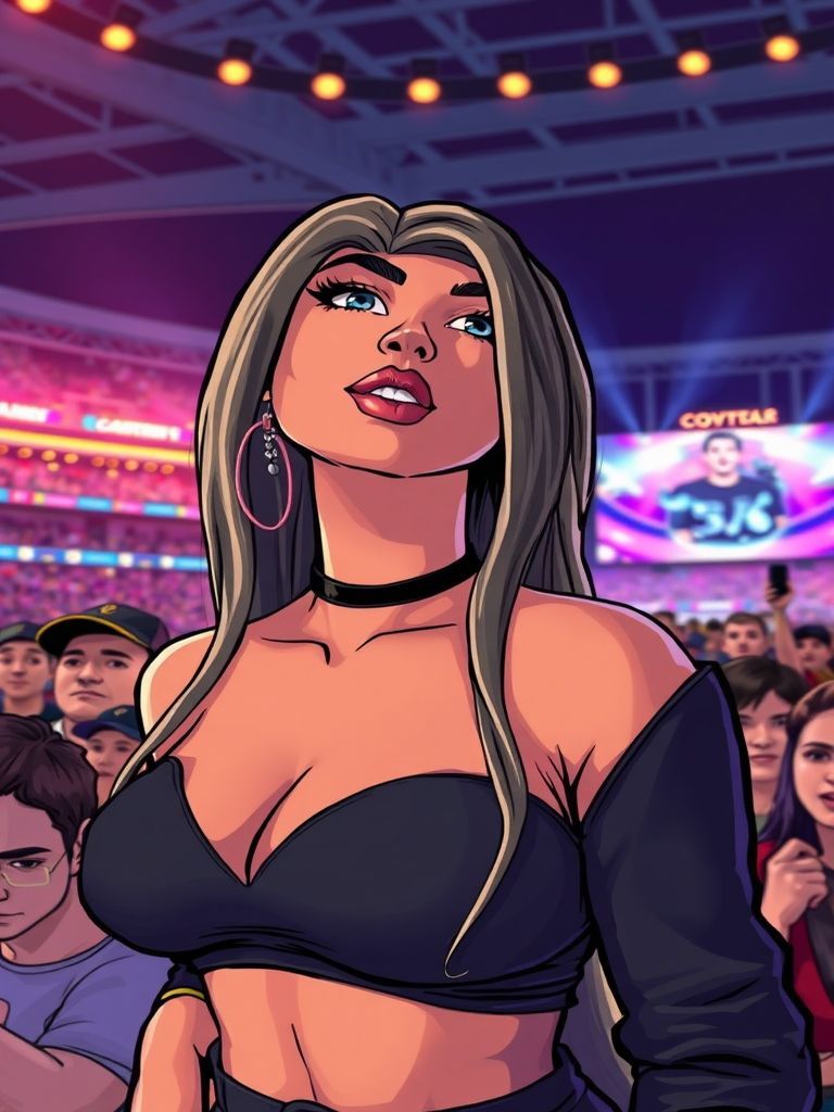 Kim Kardashian with daughter North at a Los Angeles Sparks game