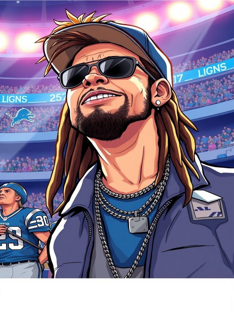 Kid Rock Lions fan Detroit Ford Field