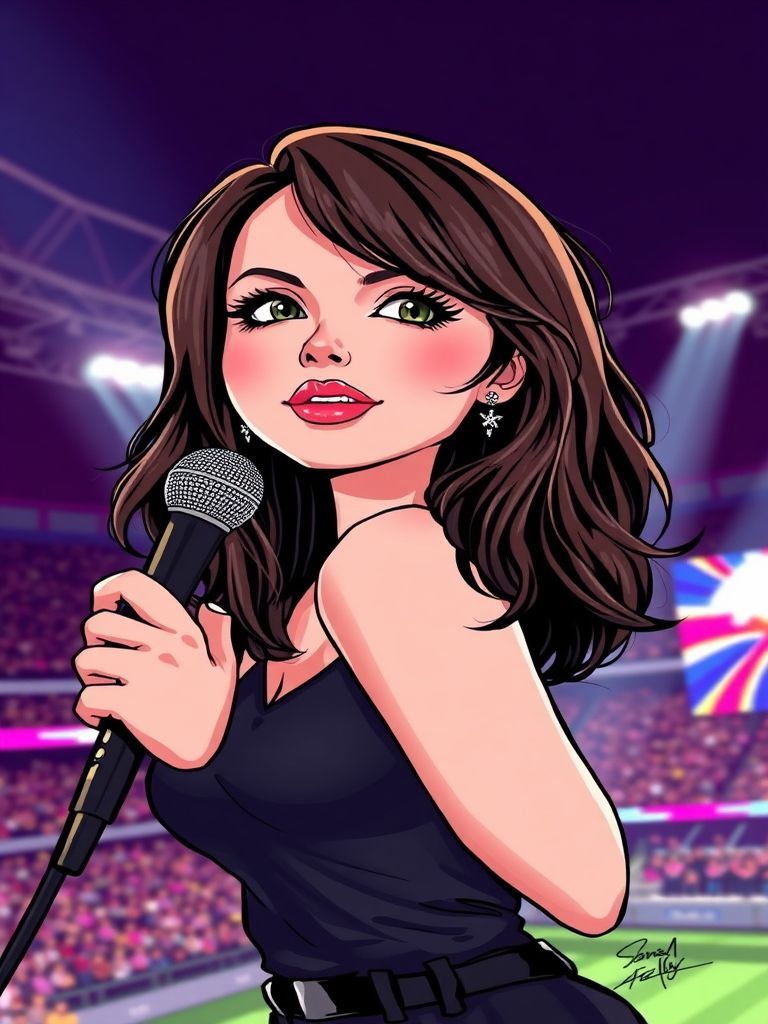 Natalie Imbruglia onstage with Coldplay at Wembley