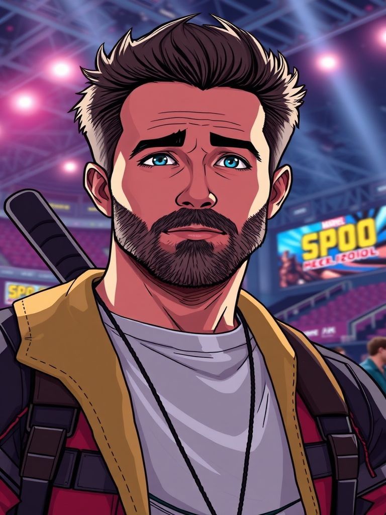 Ryan Reynolds at Ryan Reynolds and Hugh Jackman headlined a Deadpool & Wolverine 'Celebration of Life' panel in Hall H at SDCC 2024, joined by Kevin Feige and cameo cast members from the blockbuster film. The panel featured the duo's signature chemistry and humor, delighting the packed audience.