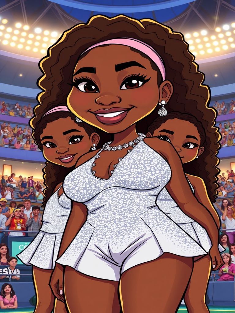 Serena Williams and daughters Olympia and Adira at Hard Rock