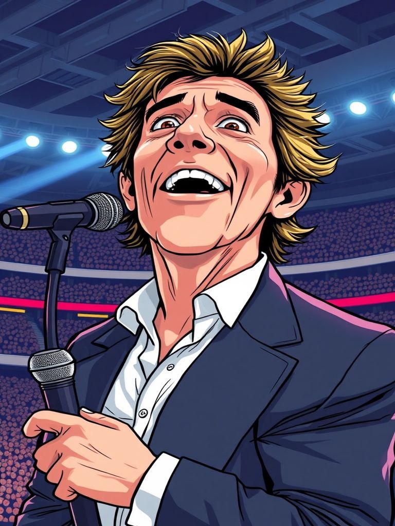 Steve Coogan as Alan Partridge in Snow Patrol jacket at Wembley