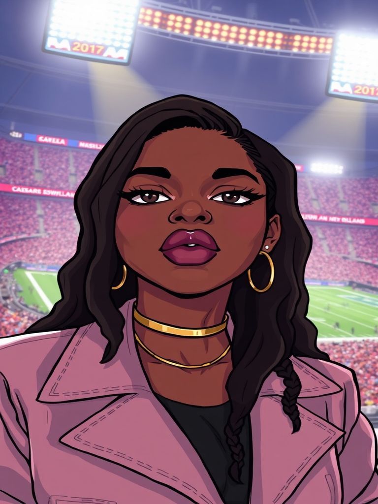 SZA at SZA joined Kendrick Lamar on stage during the Super Bowl LIX halftime show at the Caesars Superdome in New Orleans, performing their hits 'Luther' and 'All the Stars' before 133.5 million domestic viewers — surpassing Michael Jackson's 1993 show as the most-watched halftime show in US history.