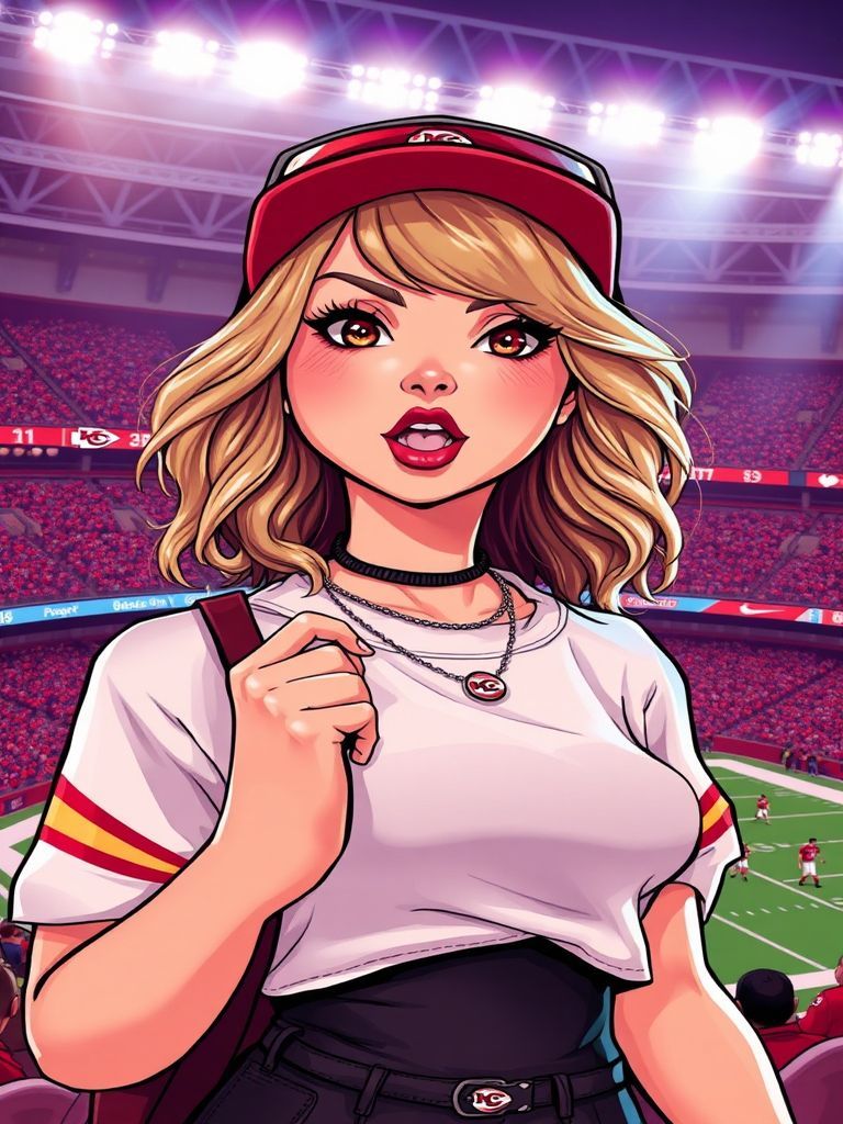 Taylor Swift in Chiefs windbreaker cheering in suite at Arrowhead Stadium September 2023