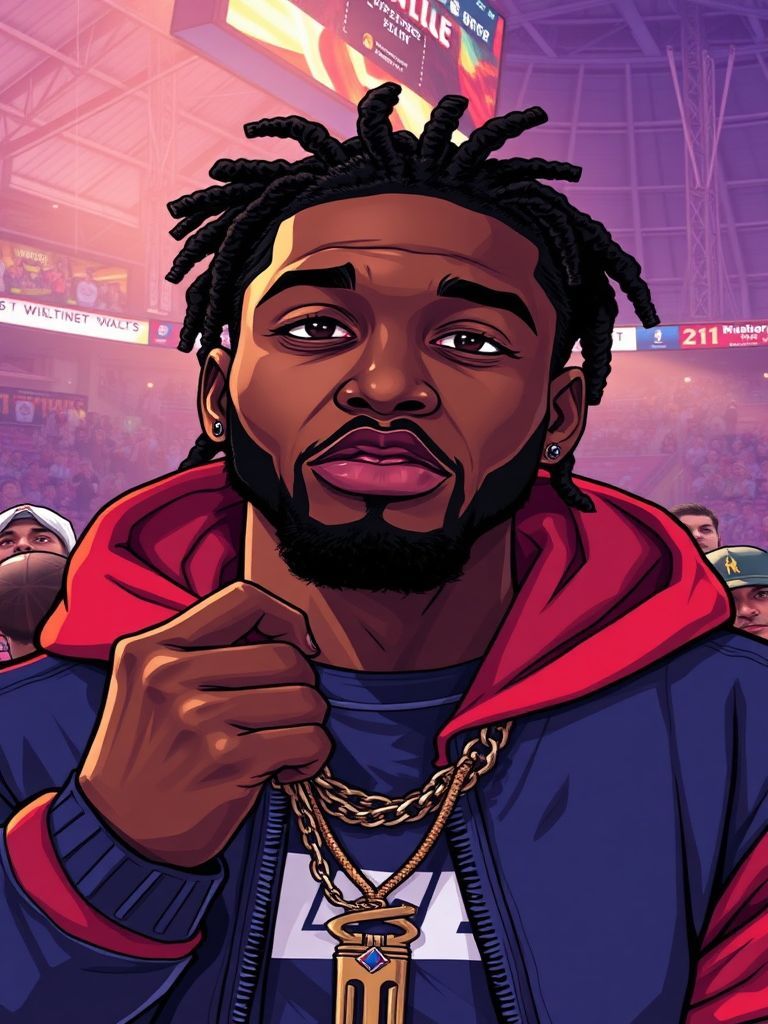 Wale wearing D.C. United gear at Audi Field